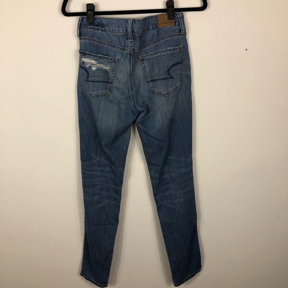 AMERICAN EAGLE Tomgirl distressed skinny jeans G6 - Picture 5 of 9